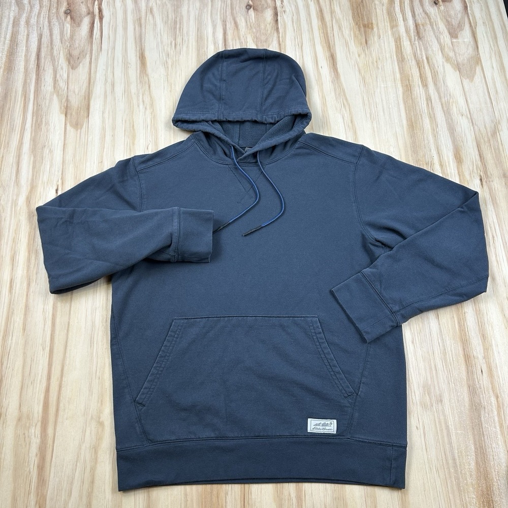 Eddie Bauer Men's Fleece Pullover Hoodie Blue Size Small Outdoor Hiking Casual